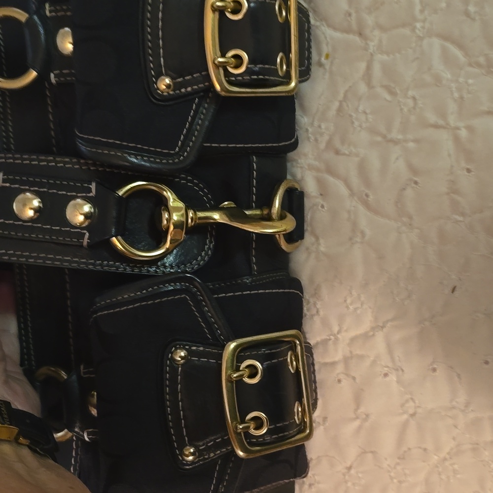 Coach MANDY Legacy Limited Edition Signature Jacquard Leather Satchel Handbag/ - Picture 9 of 10